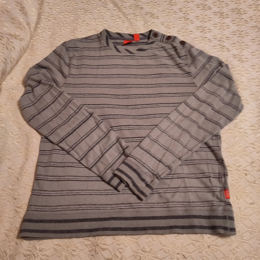 Hugo Boss Gray Striped Men's Shirt